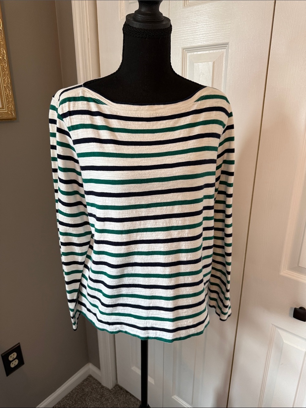 J.Crew Mid-weight Striped Boatneck T-Shirt
